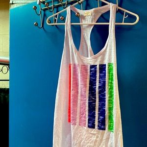 Mel rose chic racer back tank top size small new